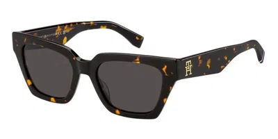 Tommy Hilfiger Th 2101/s 086/ir Women's Sunglasses Tortoiseshell Size 52 In Brown