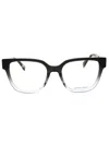 Tommy Hilfiger Gradient-effect Rectangle-frame Glasses In Black