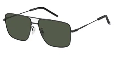 Tommy Hilfiger Th 2110/s 003/qt Men's Sunglasses Black Size 59 In Green