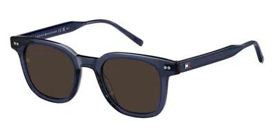Tommy Hilfiger Th 2126/s Pjp/70 Men's Sunglasses  Size 48 In Blue