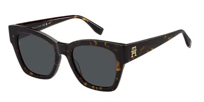 Tommy Hilfiger Th 2156/s 086/ir Women's Sunglasses Tortoiseshell Size 52 In Brown