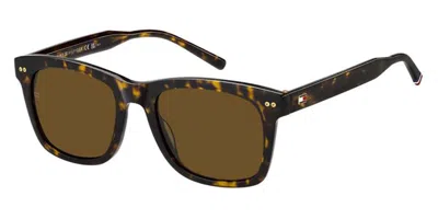 Tommy Hilfiger Th 2184/s 086/70 Men's Sunglasses Tortoiseshell Size 52 In Brown