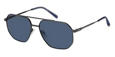 Tommy Hilfiger Th 2191/s Svk/ku Occhiali Da Sole Grigi Per Uomo In Orange