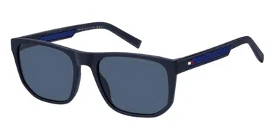 Tommy Hilfiger Th 2200/s Pjp/ku Men's Sunglasses Blue Size 55