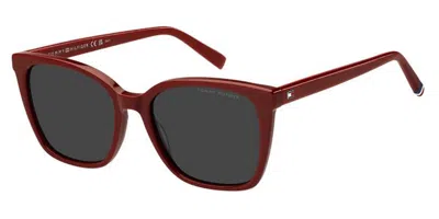 Tommy Hilfiger Th 2226/s Lhf/ir Women's Sunglasses Burgundy Size 54 In Red