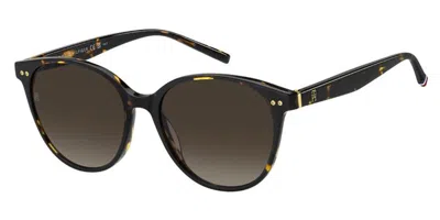 Tommy Hilfiger Th 2289/s 086/ha Women's Sunglasses Tortoiseshell Size 53 In Brown