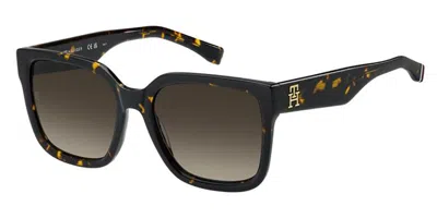 Tommy Hilfiger Th 2342/s 086/ha Women's Sunglasses Tortoiseshell Size 56 In Brown