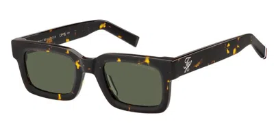 Tommy Hilfiger Th 2368/s 086/qt Men's Sunglasses Tortoiseshell Size 49 In Green