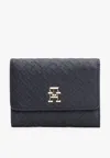 Tommy Hilfiger Th Distinct Trifold Wallet Mono In Blue
