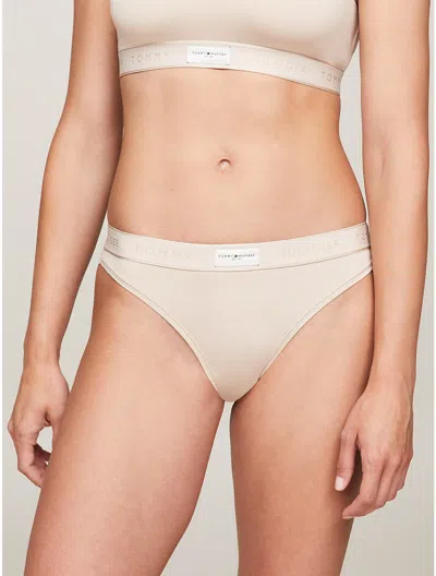 Tommy Hilfiger Th Established Thong In Cashmere Creme