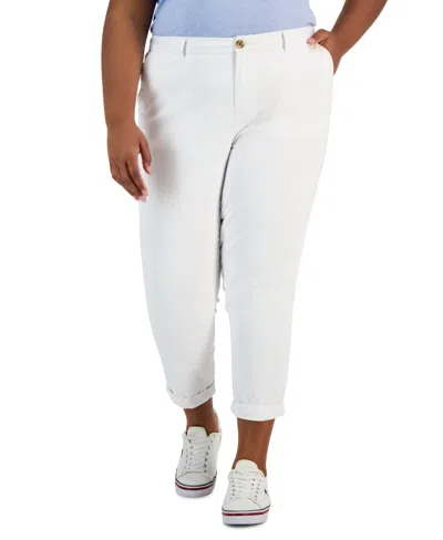Tommy Hilfiger Th Flex Plus Size Hampton Chino Pants In White