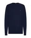 Tommy Hilfiger Th Floral Word Round Neck Sweater In Black