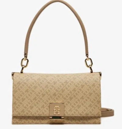 Tommy Hilfiger Th Her Med Crossover Mono Bag In Beige