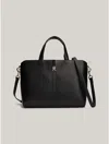 Tommy Hilfiger Th Heritage Satchel In Black