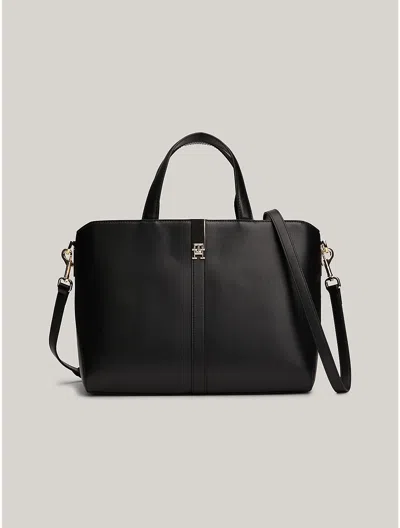 Tommy Hilfiger Th Heritage Satchel In Black