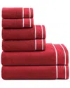 Tommy Hilfiger The Legacy Terry 6-piece Towel Set In Red