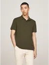 Tommy Hilfiger Th Logo Interlock Regular Fit Polo In Army Green
