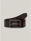 TOMMY HILFIGER TH LOGO LEATHER BELT