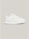 Tommy Hilfiger Th Logo Mixed Panel Sneaker In White