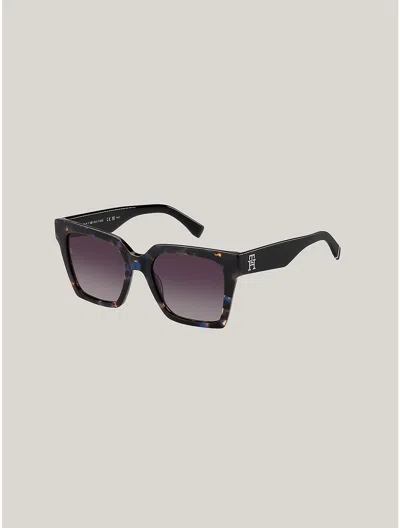 Tommy Hilfiger Th Logo Oversized Butterfly Sunglasses In Gold
