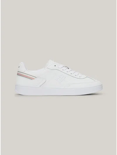 Tommy Hilfiger Th Logo Signature Stitch Sneaker In White