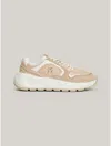Tommy Hilfiger Th Monogram Chunky Leather Sneaker In Misty Blush