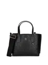 TOMMY HILFIGER TH MONOGRAM-EMBOSSED TOTE BAG