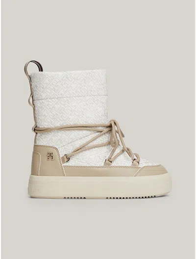 Tommy Hilfiger Th Monogram Lace In Beige