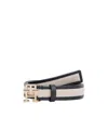 Tommy Hilfiger Th Monogram Leather Belt In Black