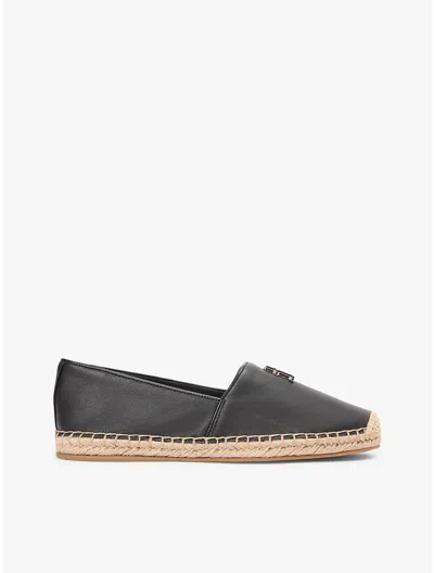 Tommy Hilfiger Th Monogram Leather Espadrille In Gray