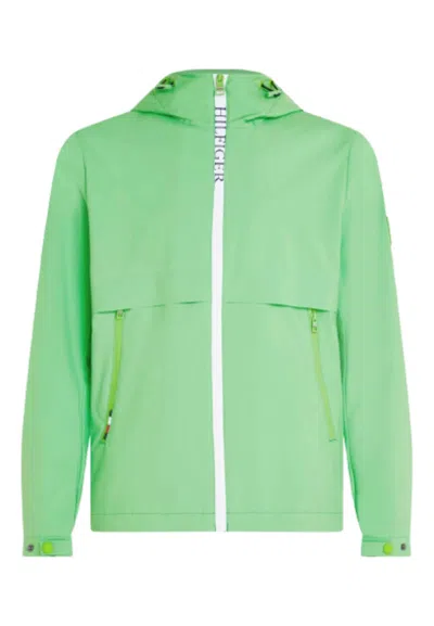 Tommy Hilfiger Th Protect Sail Hooded Jacket In Verde