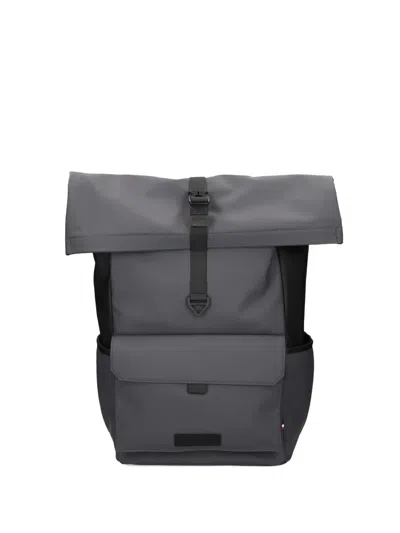 Tommy Hilfiger Th Seasonal Roll-top Backpack In Gray