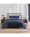 Tommy Hilfiger Th Solid Microfiber Comforter Bonus Set In Blue