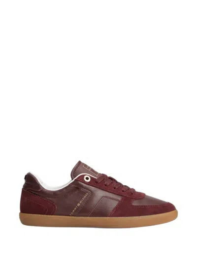 Tommy Hilfiger Th Tribeca Leather Sneakers In Brown