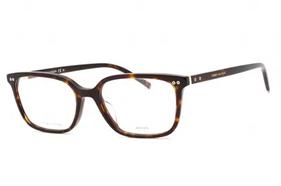 Tommy Hilfiger Th1870f Acetate Rectangular Eyeglasses In Brown