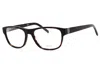 Tommy Hilfiger Th1872 Rectangular Plastic Frame Eyeglasses In Brown