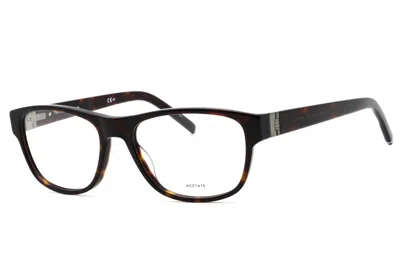 Tommy Hilfiger Th1872 Rectangular Plastic Frame Eyeglasses In Brown