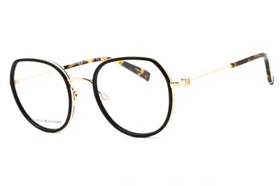 Tommy Hilfiger Th2096 Metal Round-frame Eyeglasses In Black