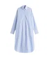 Tommy Hilfiger The Runway Collection Long Oversized Shirt In Blue Stripes