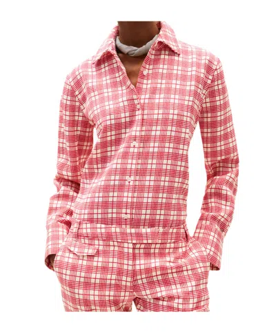 Tommy Hilfiger The Runway Collection Regular Silk Blend Shirt In Red