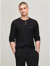 Tommy Hilfiger Thermal Sleep Henley In Black