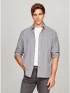 Tommy Hilfiger Thflex Regular Fit Gingham Poplin Shirt In Navy/optic White