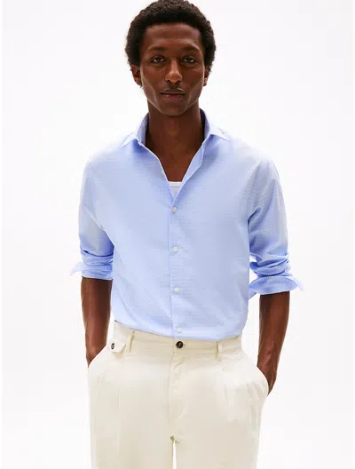 Tommy Hilfiger Thflex Slim Fit Check Dress Shirt In Blue