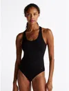 Tommy Hilfiger Thflex Tank Bodysuit In Black