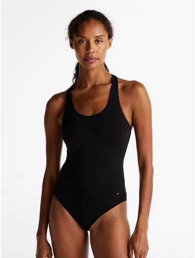 Tommy Hilfiger Thflex Tank Bodysuit In Black