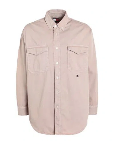 Tommy Hilfiger Thxsm Gmd Archive Overshirt Man Shirt Sand Size Xl Cotton In Beige