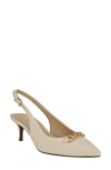 Tommy Hilfiger Tienna Slingback Pointed Toe Pump In Ivory