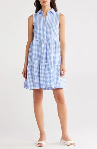 Tommy Hilfiger Tiered Gingham Shirtdress