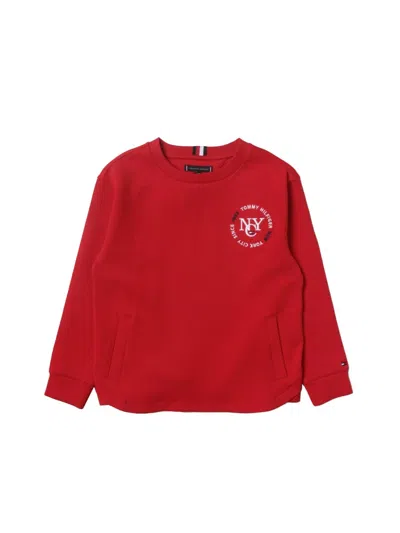 Tommy Hilfiger "timeless" Crewneck Sweatshirt In Red