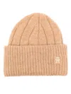 Tommy Hilfiger Timeless Logo-embroidered Beanie In Neutrals